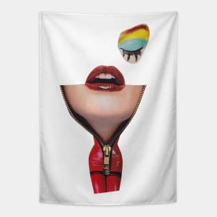 The Unzipped Girl Tapestry