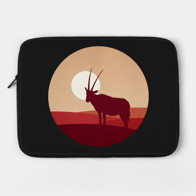 Springbok Flat Landscape Animal Silhouette
