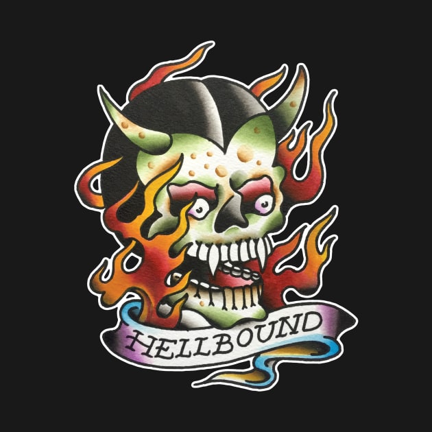 Hellbound Demon Tattoo Design by forevertruetattoo