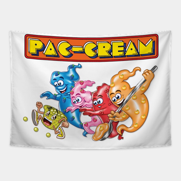 Pac-Cream Tapestry by Pigeon585