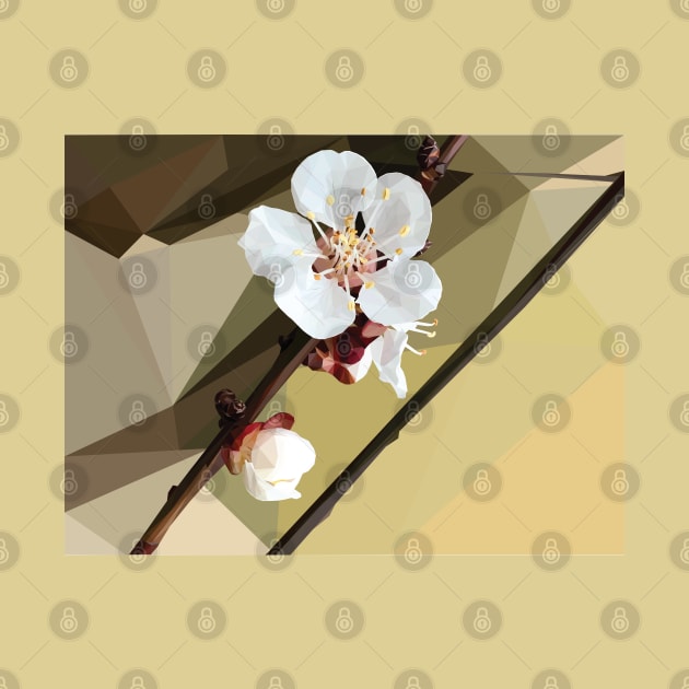 Low Poly Plum Blossom by ErinFCampbell