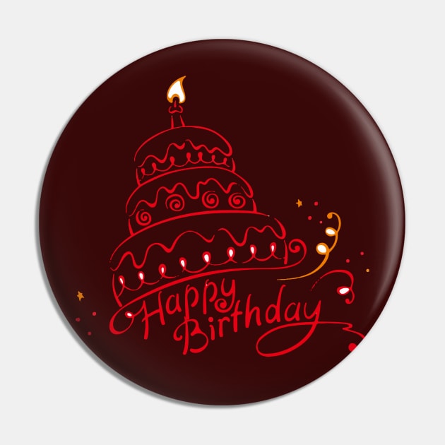 Happy Birthday Pin by LEMEX