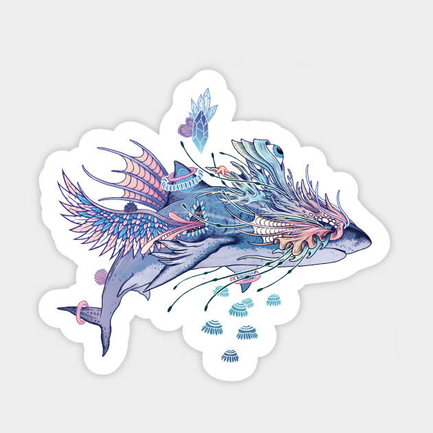 Journeying Spirit (Shark) - Shark - Sticker