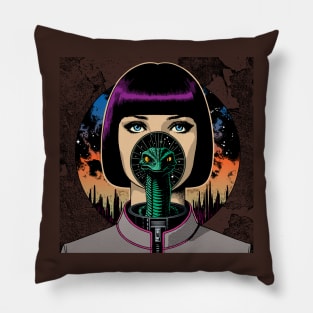 Serpentine Encounters Pillow