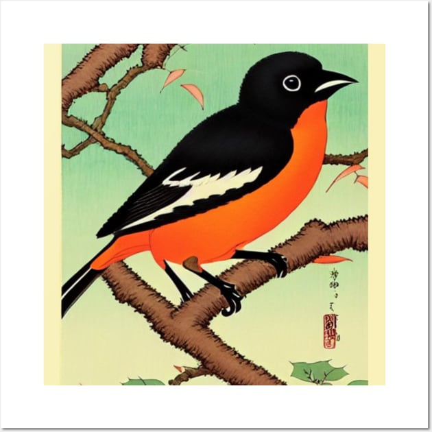 Baltimore Oriole Bird Portrait Print From My Original 