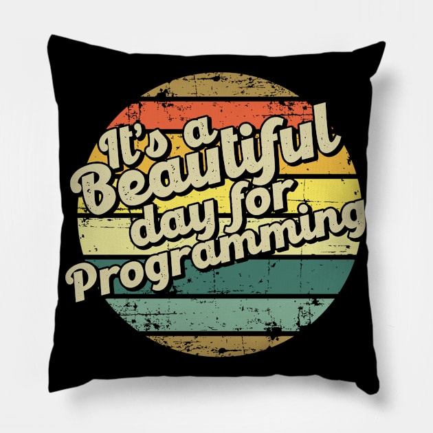 Programming gift for programmer. Perfect present for mother dad friend him or her Pillow by SerenityByAlex