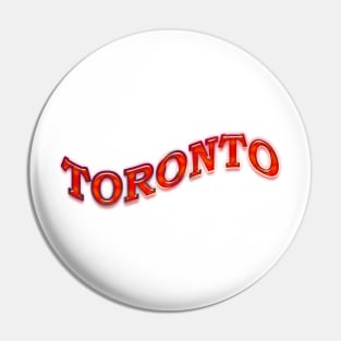 Toronto Canada in Red Word Art Pin