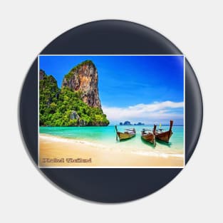 Phuket Thailand Vintage Travel and Tourism Advertising Print Pin