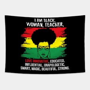 I am a Black Woman Teacher Tapestry