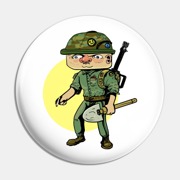 Badass Soldier Pin by Cake_Jlauson