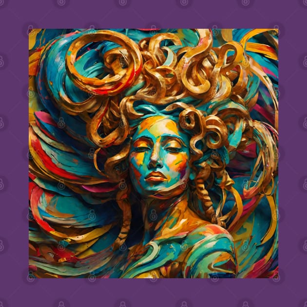 Abstract Medusa Greek Mythology by ComicMoon