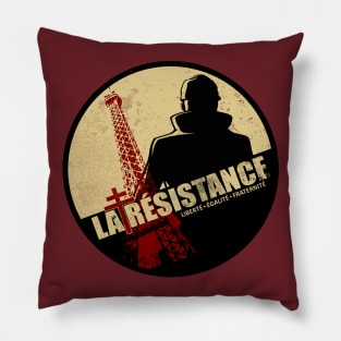 WW2 French Resistance - La Resistance (distressed) Pillow