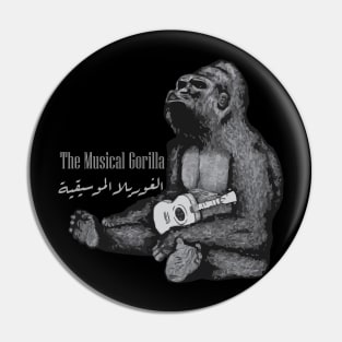 The Musical Gorilla: Arabic Calligraphy Design Pin