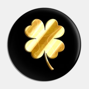 Golden Shamrock for St. Patricks Day Pin