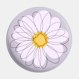 DAISY FLOWER - Daisy Line Art Pin