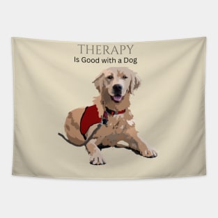 Therapy Dog Burgundy Tapestry