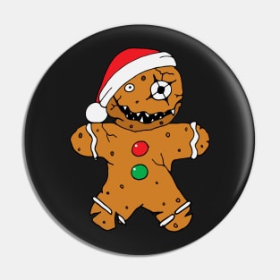 Evil Christmas Creepy Gingerbread Man Pin