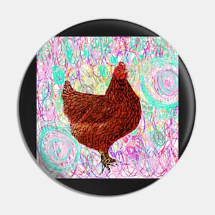 Chicken, hen abstract background, squiggly, little red hen wiggles Pin