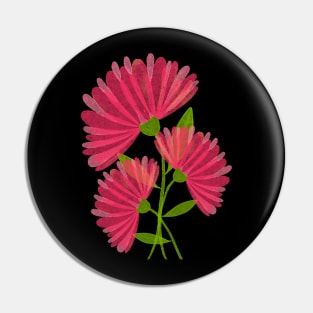 Pink Watercolor Calendula Flowers Pin