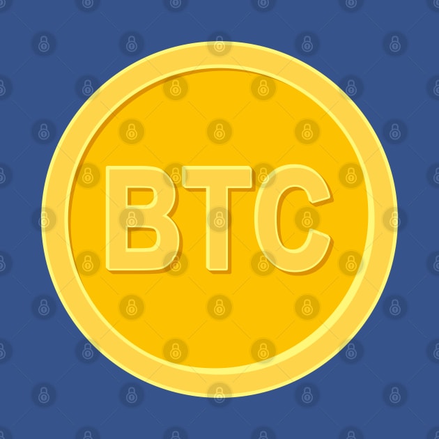 Bitcoin BTC Coin Icon by THP Creative