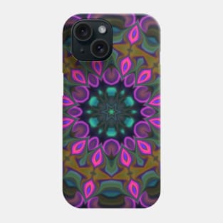 Psychedelic Mandala Purple and Teal Phone Case