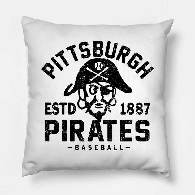 Pittsburgh Pirates Retro 2 by Buck Tee Originals Pillow by Buck Tee