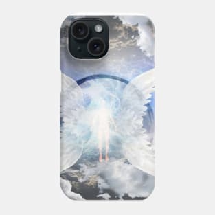 Human soul between angel wings Phone Case