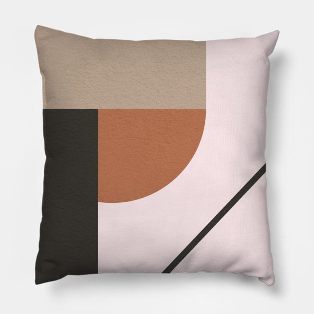 Modern Gallery Wall Decor, Minimal Scandinavian Geometric 1 Pillow by Colorable