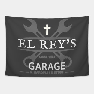 El Rey's Garage and Hardware Store since 1961 (cross) Tapestry