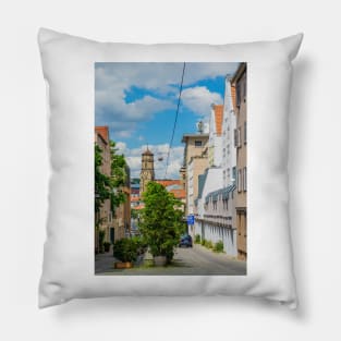 Street scene, Stuttgart Pillow