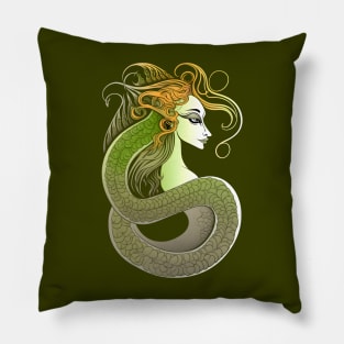 Celtic Serpent Woman Pillow