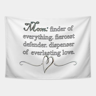 Mom Quote, Inspirational Mum Definition Happy Mother's Day Tapestry