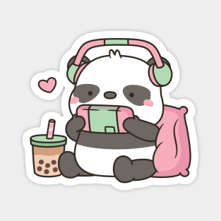 Cute Panda Bear Gamer Magnet