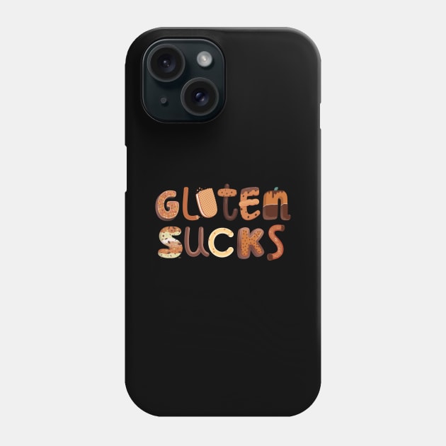 Gluten Sucks - Celiac Disease Phone Case by thingsandthings