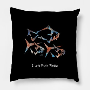 I love Fishing Florida, Patriotic Fish Pillow