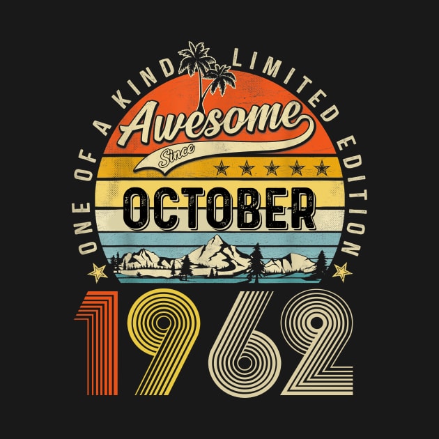 Awesome Since October 1962 Vintage 61st Birthday by Centorinoruben.Butterfly