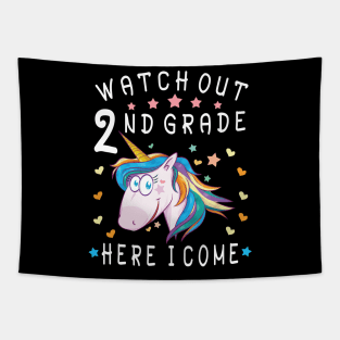 Watch Out 2nd Grade Here I Come Happy Student Back To School Tapestry