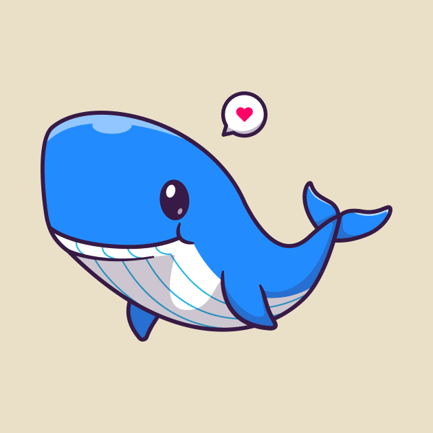 Cute Whale Swimming Cartoon by Catalyst Labs