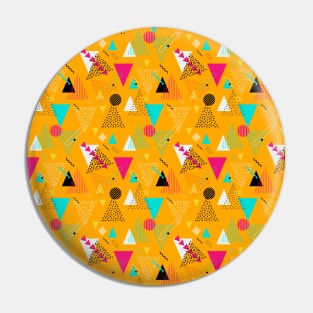 I Love The 80s Pattern Mustard Version Pin