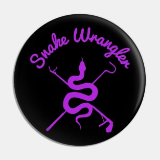 Snake Wrangler Purple Logo Pin
