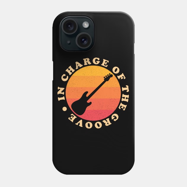 In Charge Of The Groove ✅ Bass Guitar Phone Case by Sachpica