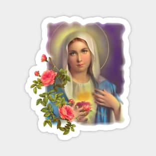 Roses and Mary | Mother's Day Gift Magnet