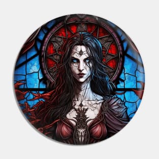 Stained Glass Queen Pin