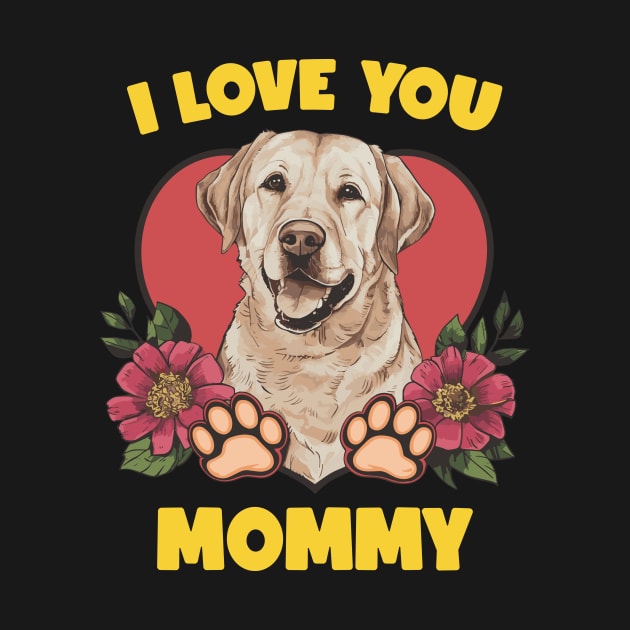 I Love You Mommy Funny Labrador Mom Mothers Day by ANAREL