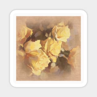 Vicorian Roses Neck Gator White Rose Painting Magnet