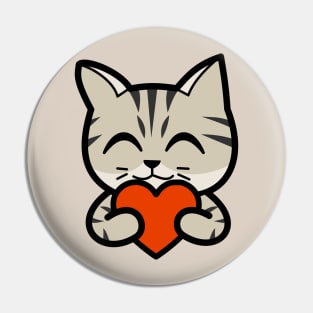 Cat Heart Pin