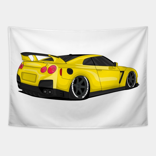 GTR YELLOW Tapestry by VENZ0LIC