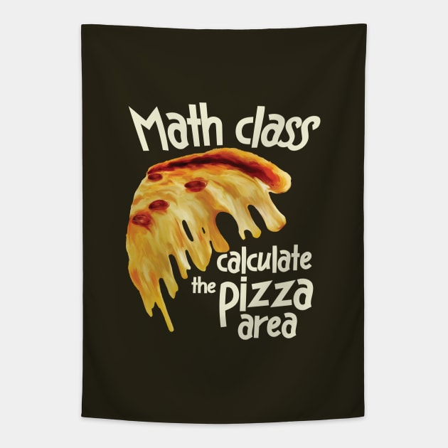 Math class Pizza Tapestry by ArteriaMix