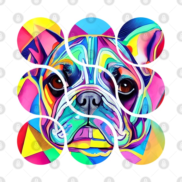 French Bulldog in Abstract Colors by Artistry23