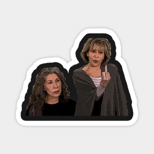 Grace and Frankie Cartoon Magnet